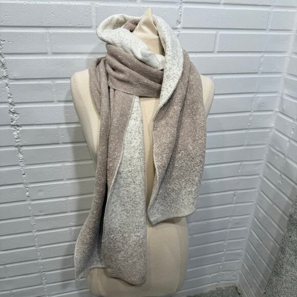 Barefoot Dreams NWT CozyChic Lite Confetti Scarf Cream Taupe Reversible Gift - Picture 5 of 9
